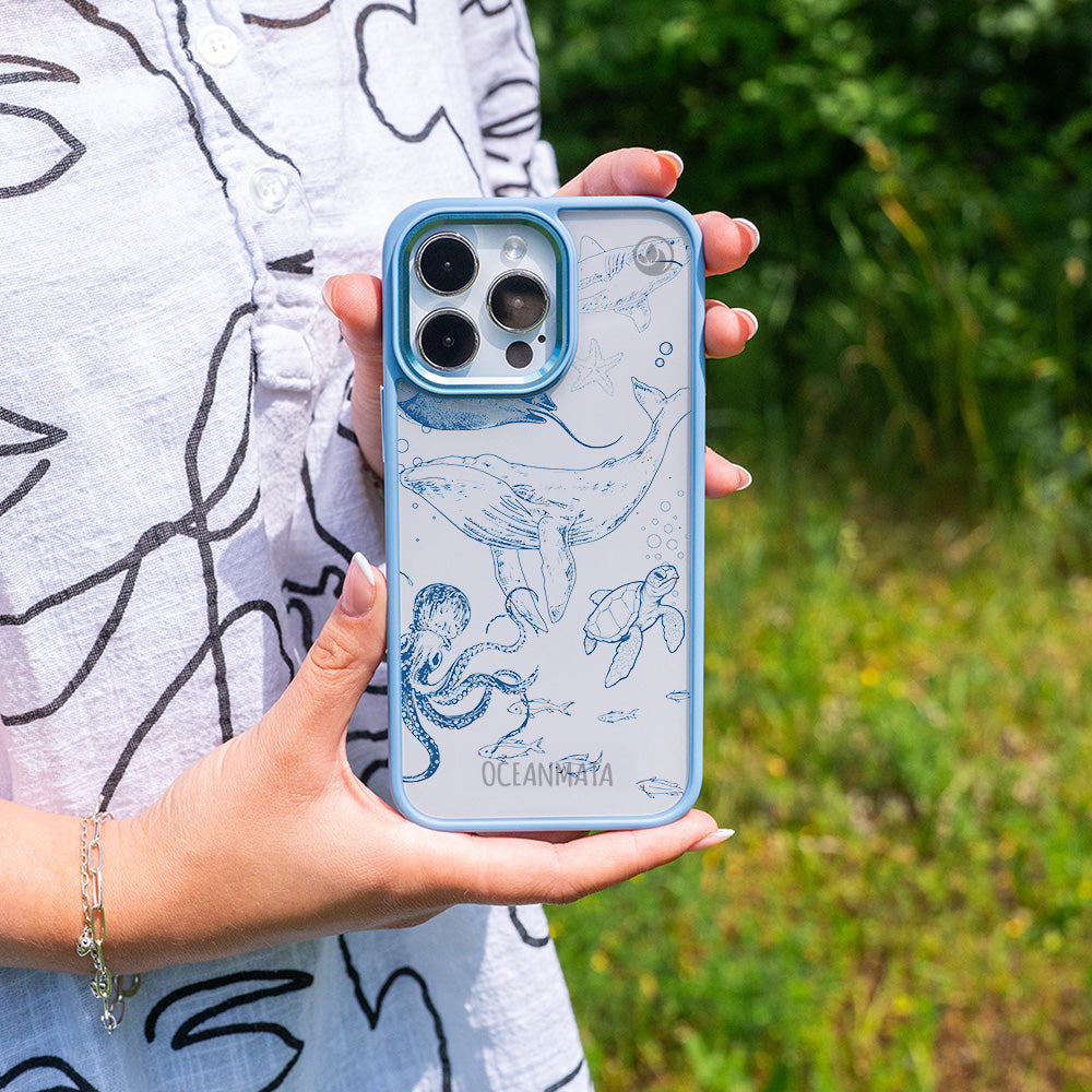 iPhone 13 pro max Hülle - Wal blau - "WhaleLife" nachhaltig – Ansicht 3