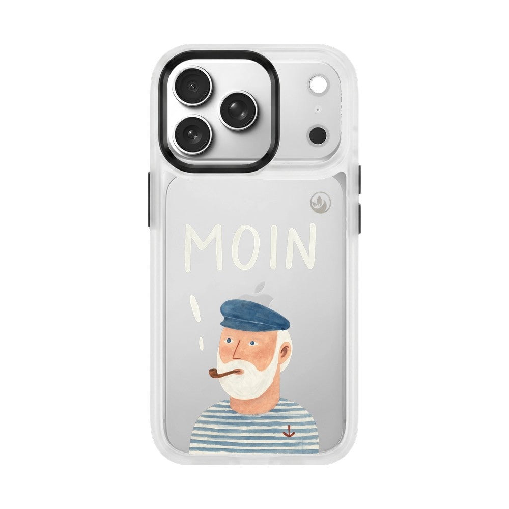 iPhone 18 Pro / 17 Pro Hülle - Moin blau - "Ostfriese" - nachhaltig