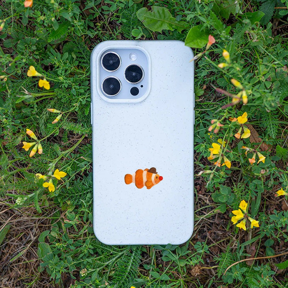 Biologisch abbaubare Handyhülle iPhone 16e Mrclownfish — kompostierbar — Bonus