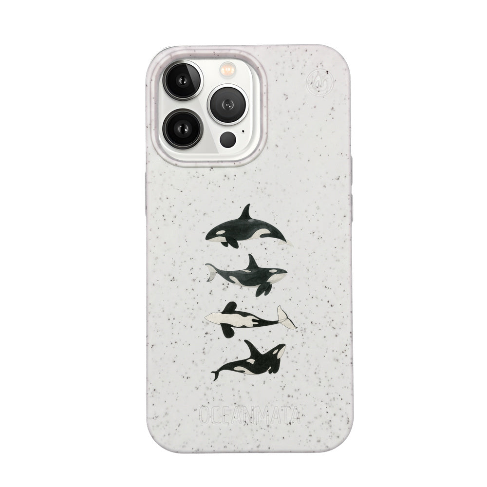 iPhone 13 pro Hülle - Orca weiß - "OrcaFamily" - nachhaltig
