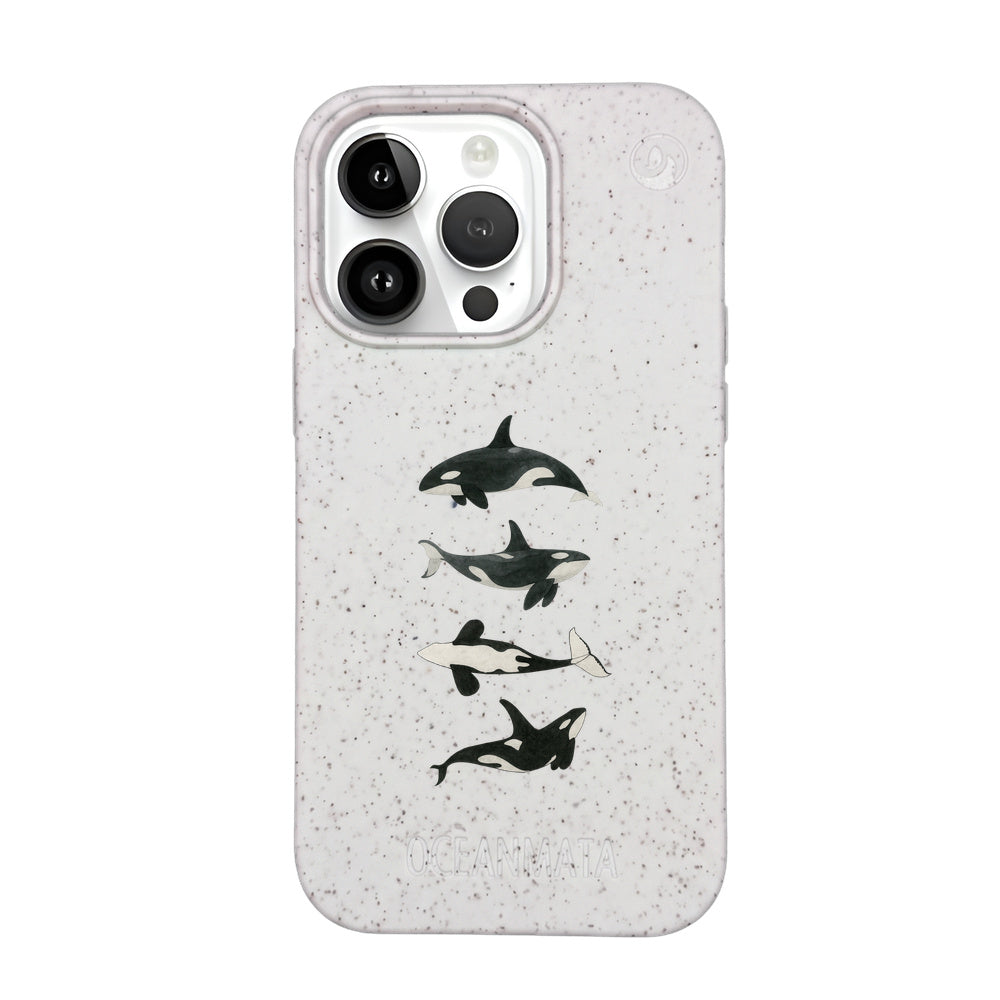 iPhone 14 Pro Case - Orca White - "OrcaFamily" - sustainable