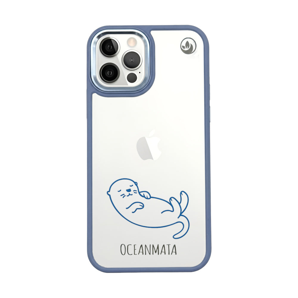 iPhone 12 pro / iPhone 12 hoesje - Otterblauw - duurzaam
