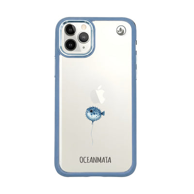 iPhone 11 pro Hülle - kugelfisch blau - "Pufferfish" - nachhaltig