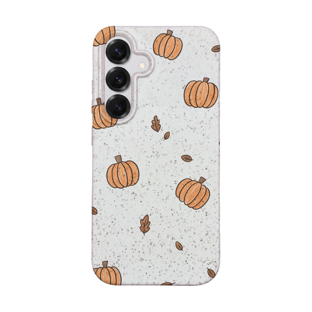 Biologisch abbaubare Handyhülle Samsung S25 Pumpkin — kompostierbar — Vorderseite