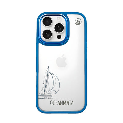 iPhone 16 Pro Case - Line Art Whale - "Raumschot" - Sustainable