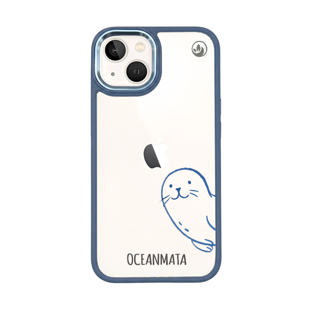 iPhone 13 hoesje - zegelblauw - "Robby" - duurzaam