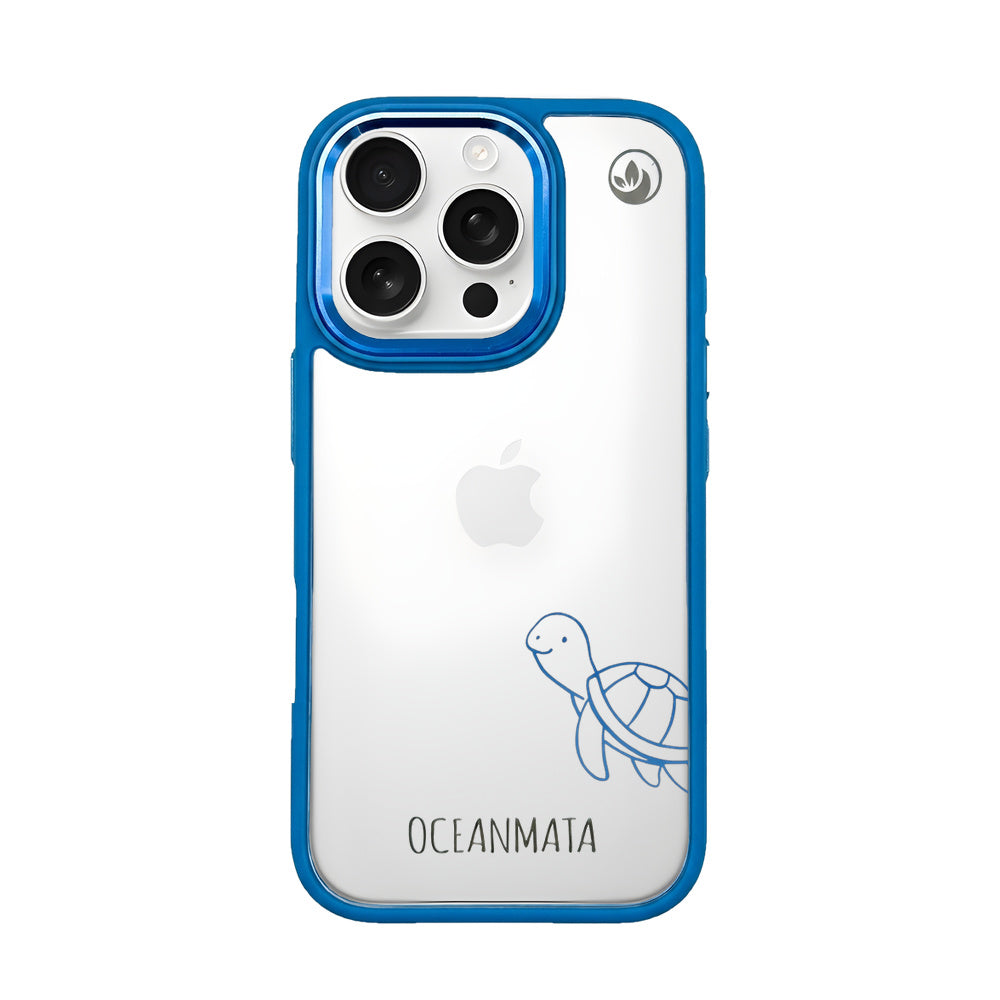iPhone 16 pro Hülle - Schildkröte blau - "Schildi" - nachhaltig
