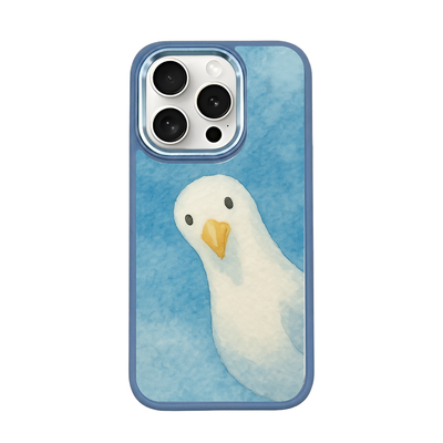 iPhone 15 pro case - Seagull blue - "Seagull" - sustainable