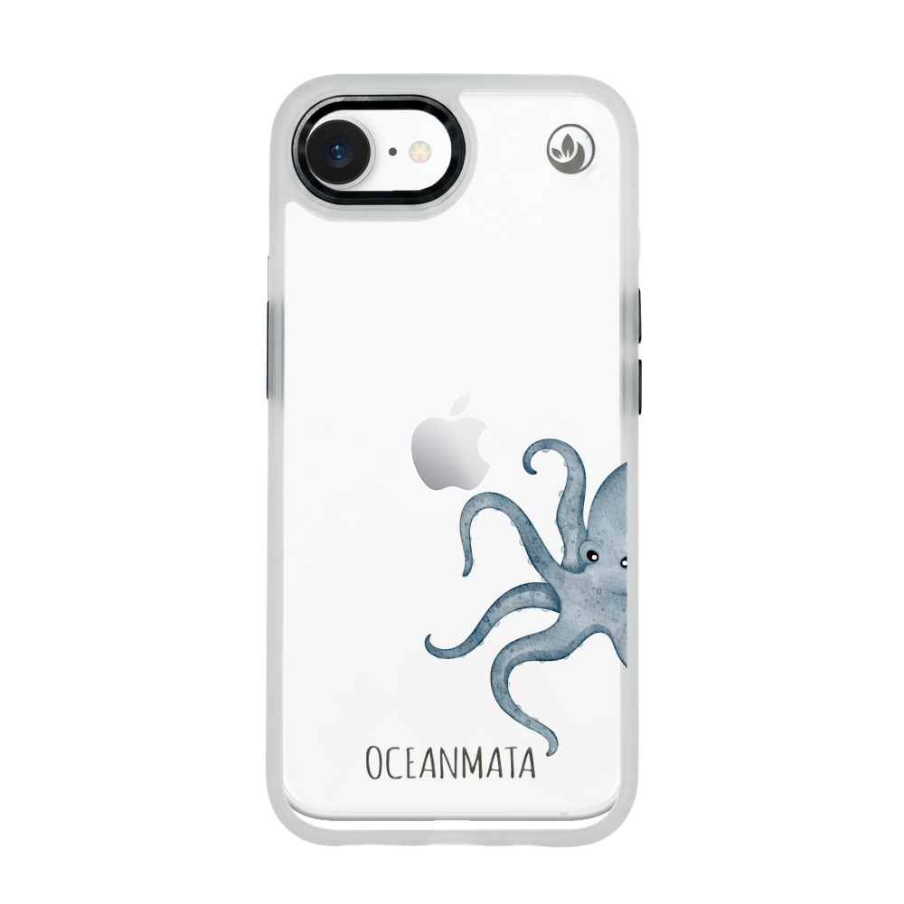 iPhone 16e/17e Hülle - Oktopus blau - "TentacleTheory" - nachhaltig
