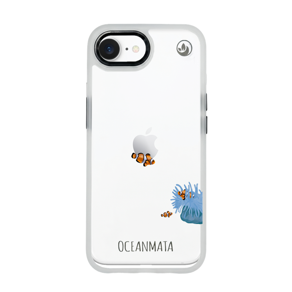 iPhone 16e/17e Hülle - Clownfisch weiß - "Mr.Clown-Fish" - nachhaltig