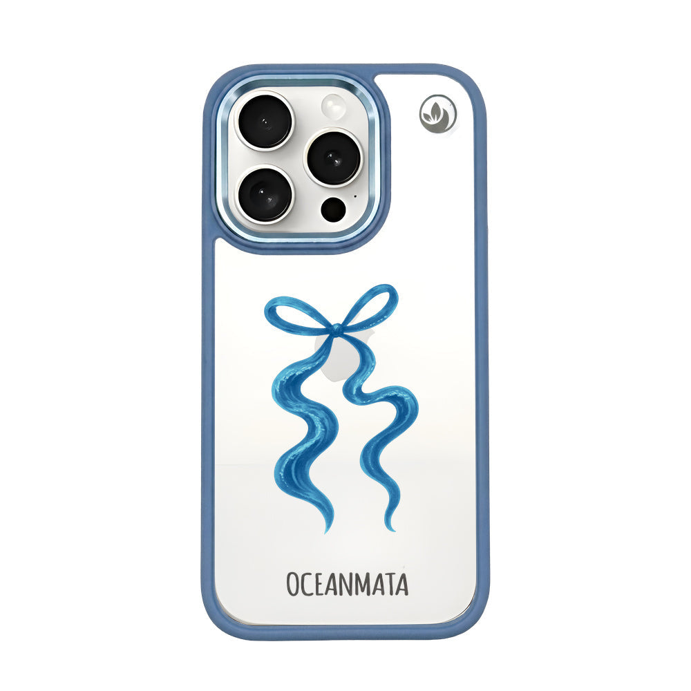 iPhone 15 pro Hülle - Schleife blau - "tideknot" - nachhaltig