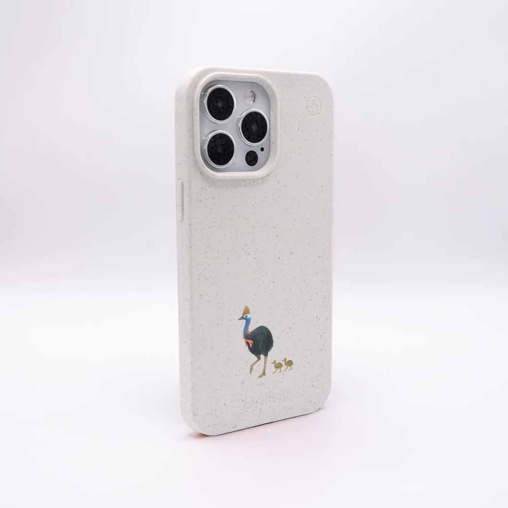 iPhone 11 Hülle - Cassowary weiß - "CassowaryStroll" - nachhaltig