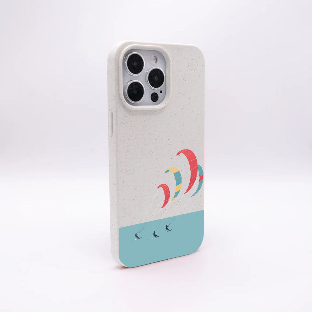 iPhone 16e/17e Hülle - Kite weiß - "Kitesurf" - nachhaltig