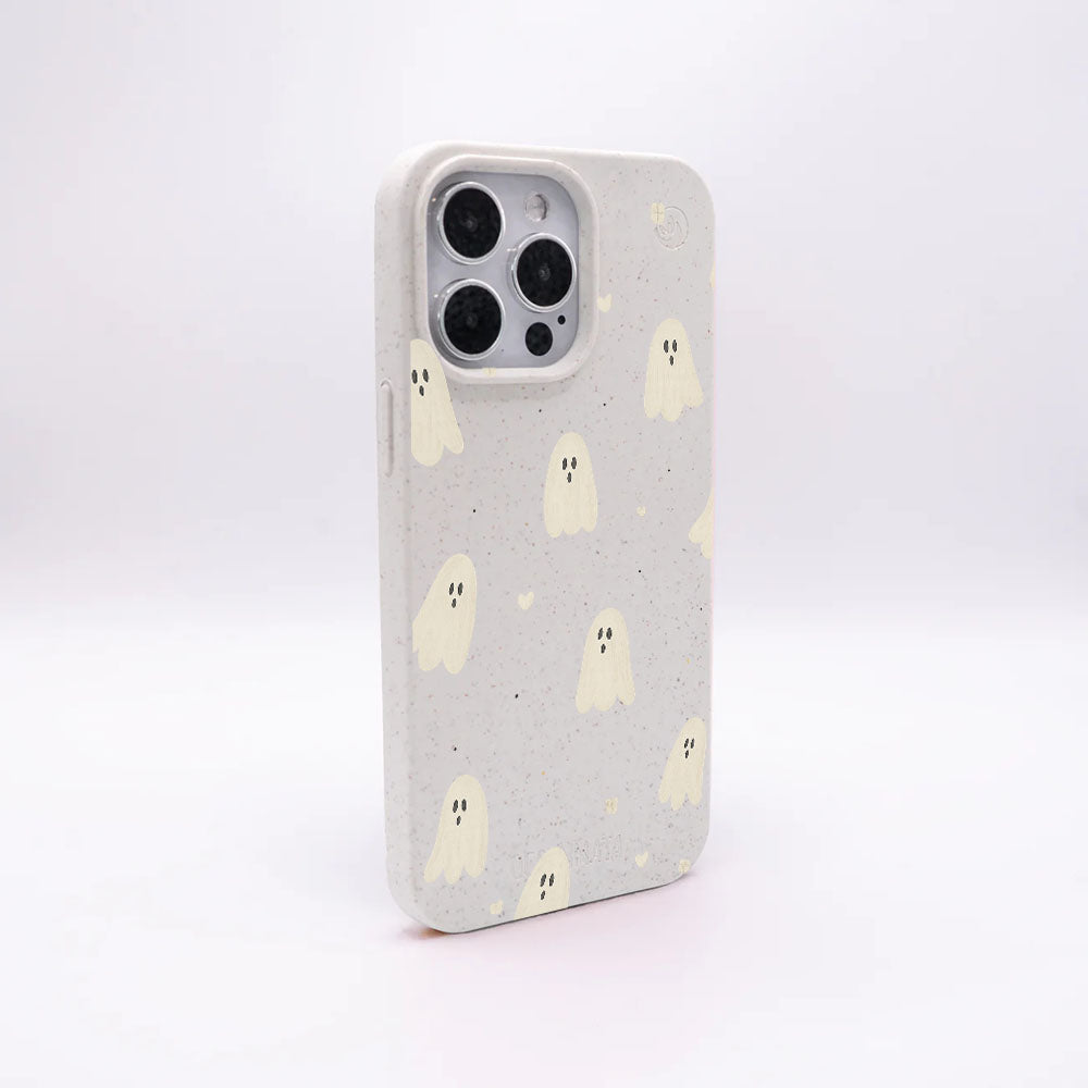 iPhone 13 mini Hülle - Geist weiß - "LittleGhost" - nachhaltig