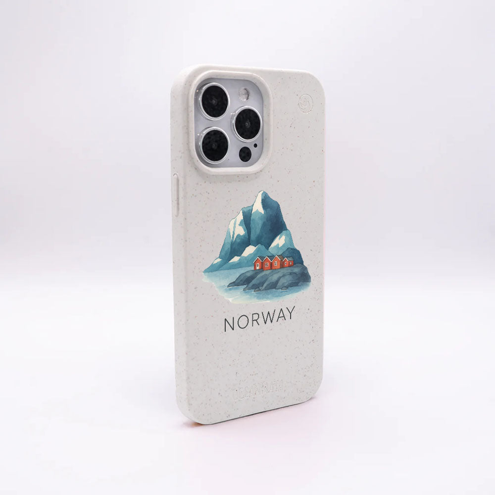iPhone 14 pro Hülle - Norwegen weiß - "Norway" - nachhaltig