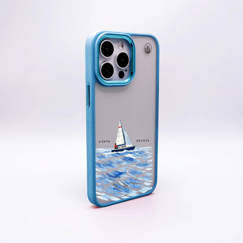 iPhone 17 Pro Max Case - Sailing White - "Golden Horizon" - Sustainable