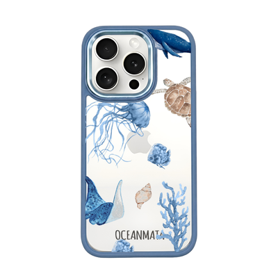 iPhone 15 pro case - white turtle - "Turtle & Friends" - sustainable