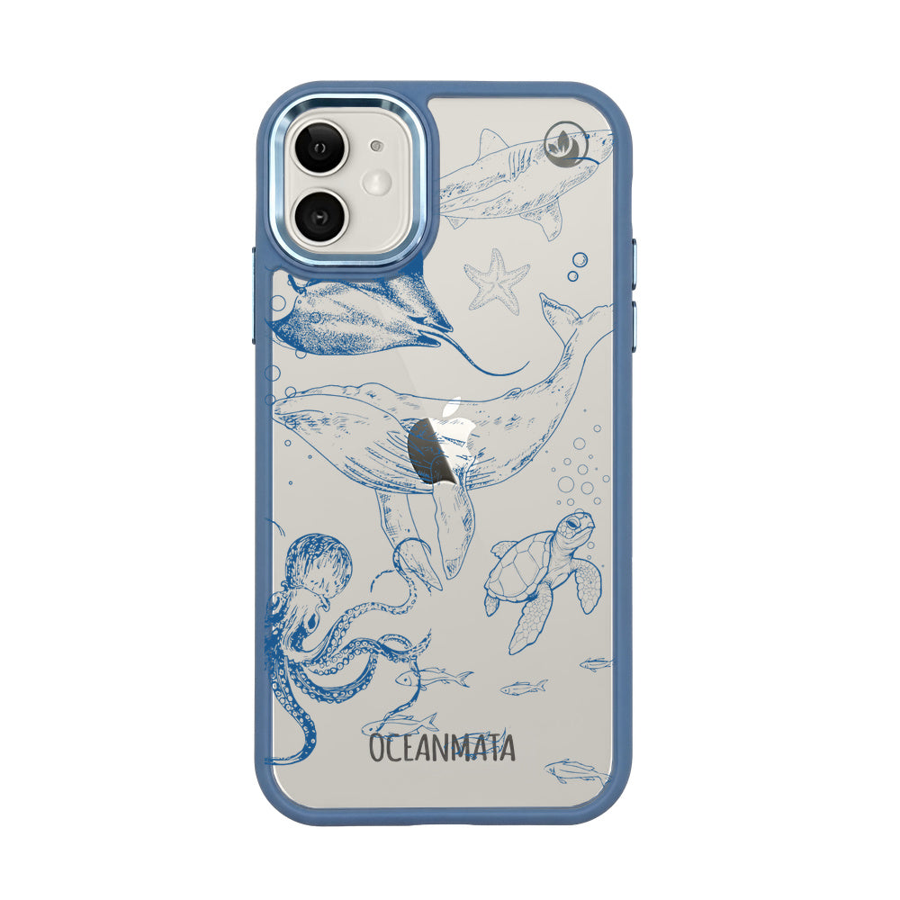 iPhone 11 hoesje - Walvisblauw - "WhaleLife" - Duurzaam