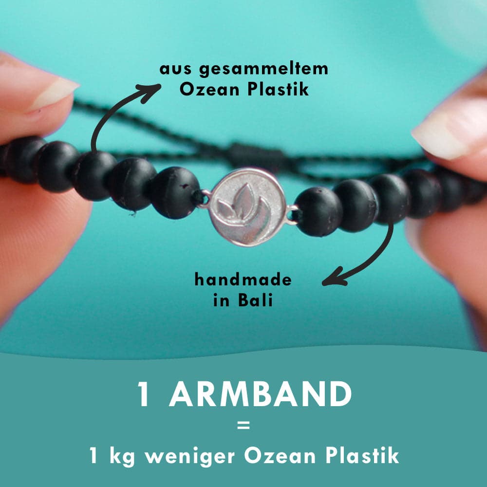 Armband schwarz "OCEAN PLASTIC" – Ansicht 6