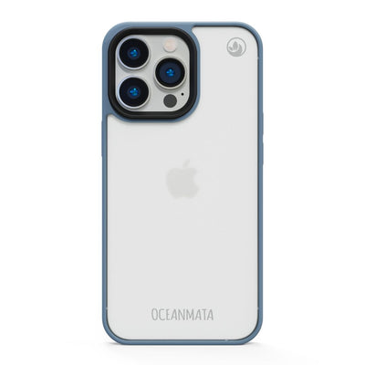 iPhone 15 pro max case - transparent ocean blue - sustainable