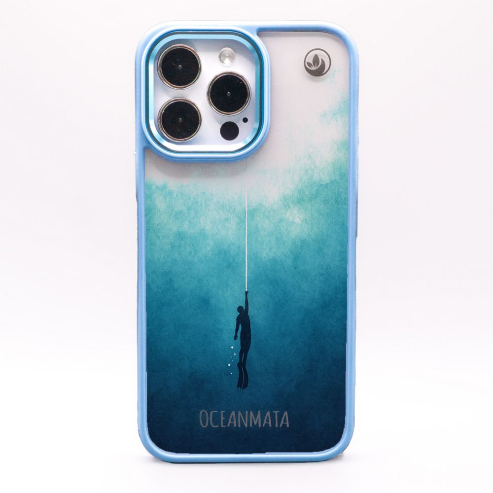 iPhone 14 pro max Hülle - Freedive blau - "Freedive" - nachhaltig