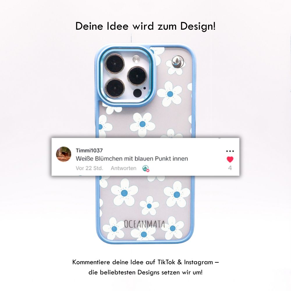 iPhone 11 pro Hülle - Blumen - "Ocean Bloom" - nachhaltig