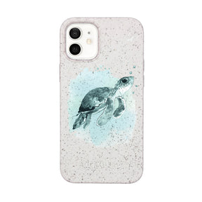 Biologisch abbaubare Handyhülle iPhone 12 mini Babyturtle — kompostierbar — Vorderseite