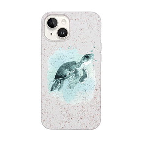Biologisch abbaubare Handyhülle iPhone 14 Babyturtle — kompostierbar — Vorderseite