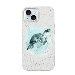 Biologisch abbaubare Handyhülle iPhone 15 Babyturtle — kompostierbar — Vorderseite