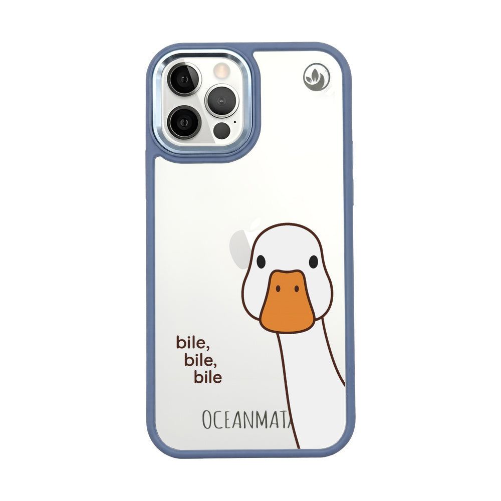 iPhone 12 pro / iPhone 12 hoesje - Eend wit - "Bile Bile Bile" - duurzaam