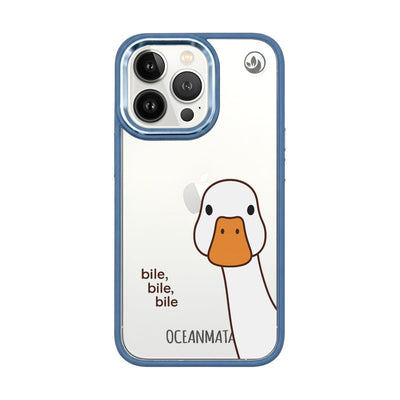 iPhone 13 pro max case - white duck - "Bile Bile Bile" - sustainable