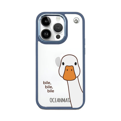 iPhone 14 pro case - Duck white - "Bile Bile Bile" - sustainable