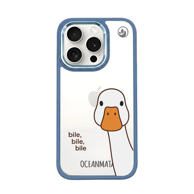 iPhone 15 pro max case - white duck - "Bile Bile Bile" - sustainable