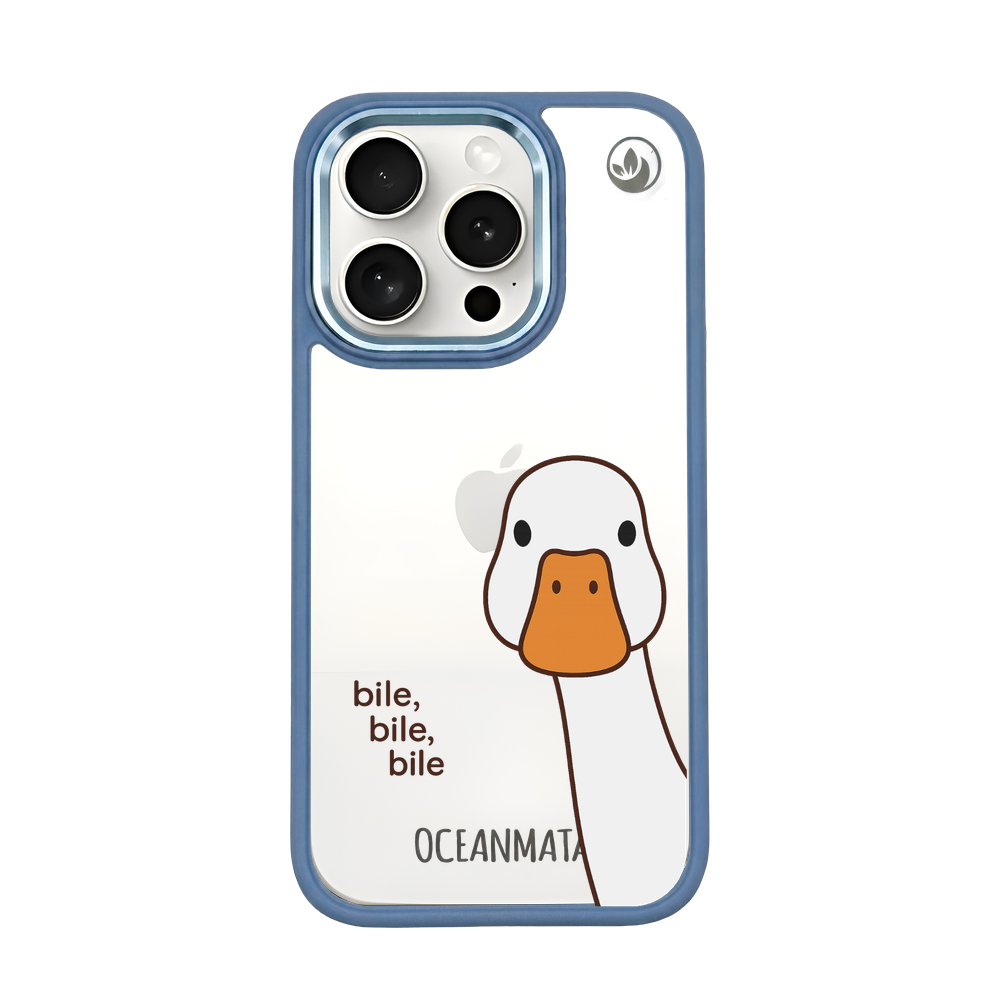 iPhone 15 pro max hoesje - witte eend - "Bile Bile Bile" - duurzaam
