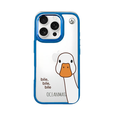 iPhone 16 pro max hoesje - witte eend - "Bile Bile Bile" - duurzaam
