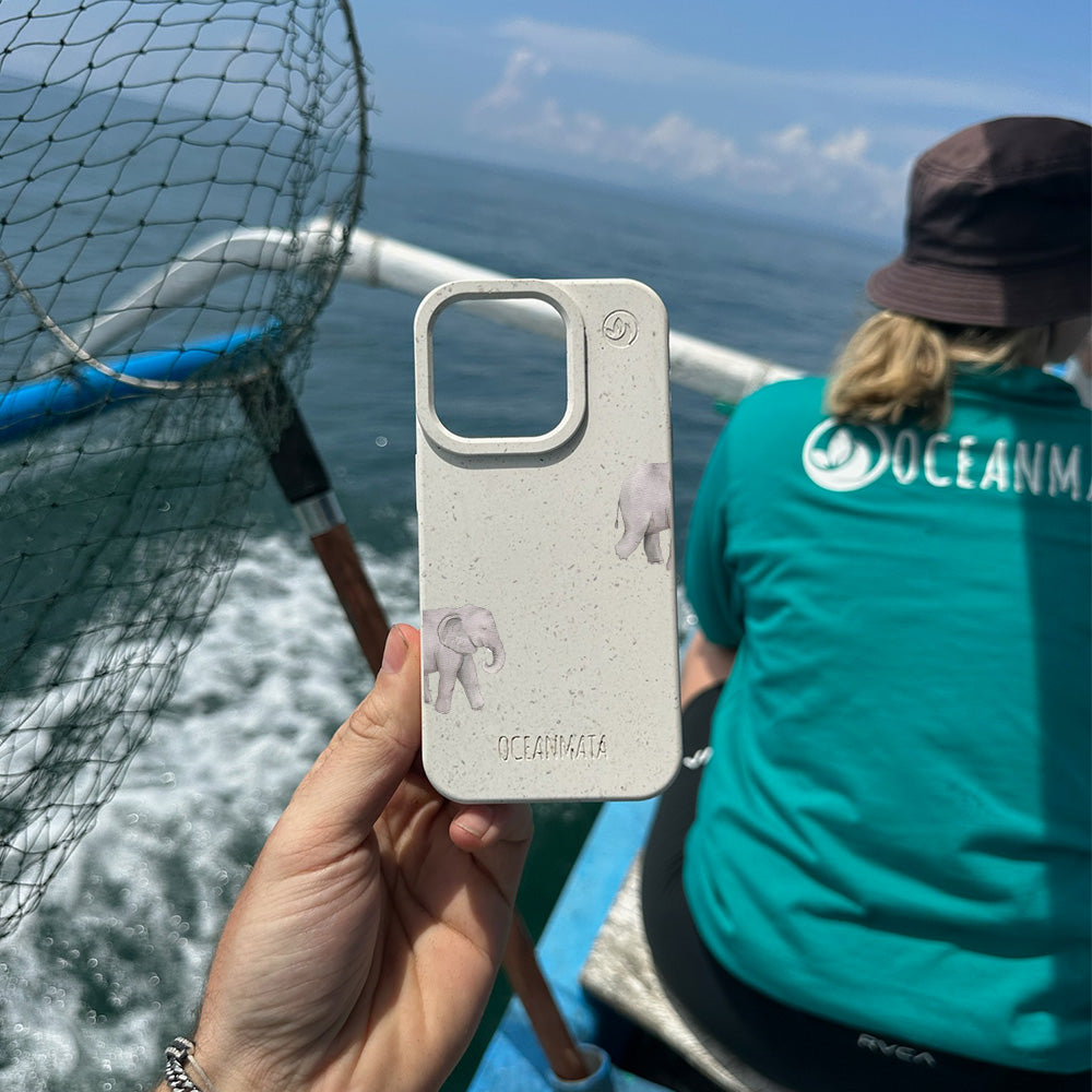 iPhone 17 Air Hülle - Elefant weiß - "Ele-Fant" - nachhaltig