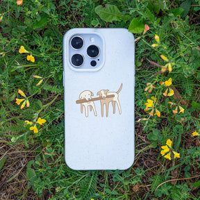 iPhone 17 pro Hülle - Hunde weiß - "Wuff" - nachhaltig