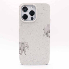 iPhone 17 pro Hülle - Elefant weiß - "Ele-Fant" - nachhaltig