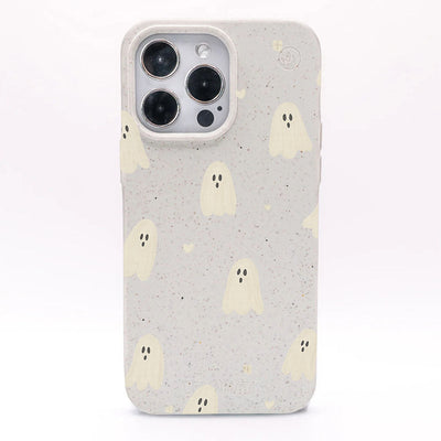 iPhone 17 pro Hülle - Geist weiß - "LittleGhost" - nachhaltig