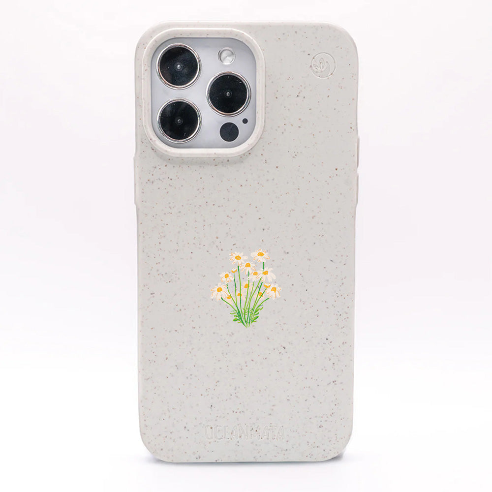 iPhone 11 Hülle - Blumen weiß - "Daisy" - nachhaltig