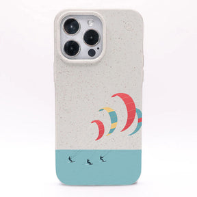 iPhone 12 mini Hülle - Kite weiß - "Kitesurf" - nachhaltig