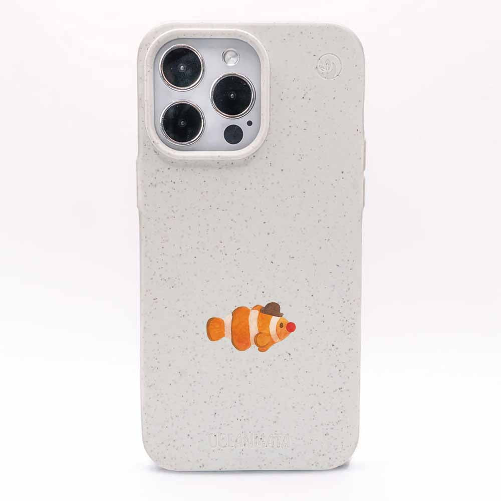 iPhone 16e Hülle - Clownfisch weiß - "Mr.Clown-Fish" - nachhaltig