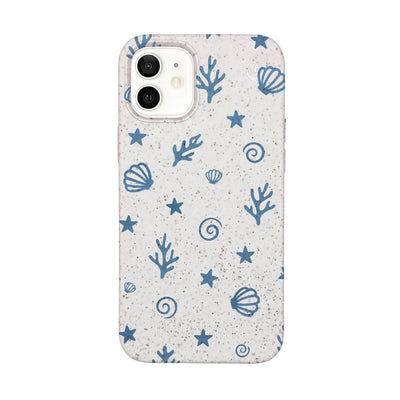 iPhone 12 mini Hülle - Korallen weiß - "BlueCoralLife" - nachhaltig