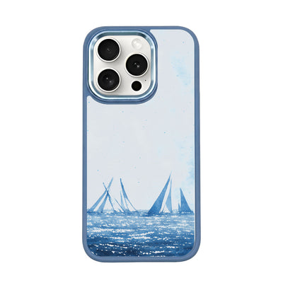 iPhone 15 Pro Max Case - Sailing Blue - "BlueHorizon" - sustainable