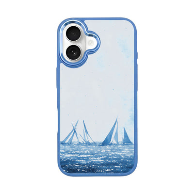 iPhone 16 Case - sailing blue - "BlueHorizon" - sustainable