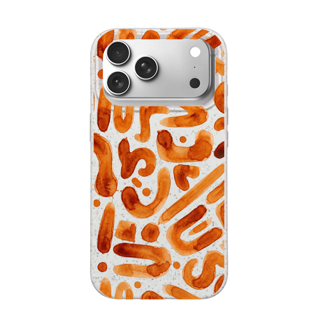 Biologisch abbaubare Handyhülle iPhone 18 Pro / 17 Pro Buchstabensuppe — kompostierbar — Vorderseite
