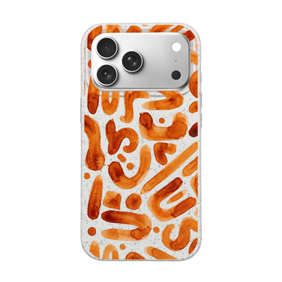 iPhone 18 Pro Max / 17 Pro Max Hülle - orange - "buchstabensuppe" - nachhaltig