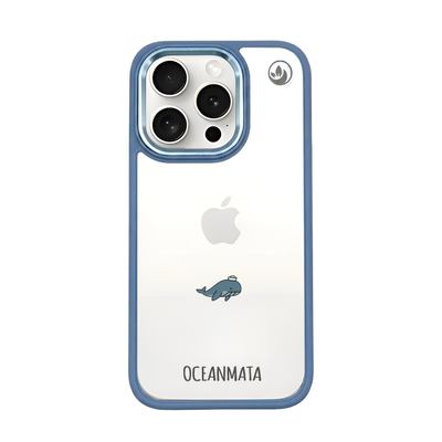 iPhone 15 pro Hülle - Wal blau - "Captain Whale" - nachhaltig
