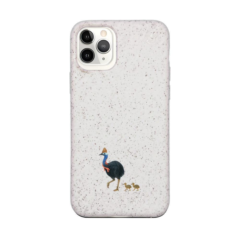 Biologisch abbaubare Handyhülle iPhone 11 pro Cassowarystroll — kompostierbar — Vorderseite