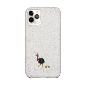 Biologisch abbaubare Handyhülle iPhone 11 pro Cassowarystroll — kompostierbar — Vorderseite